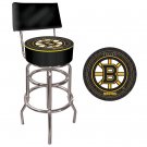 NHL Boston Bruins Padded Bar Stool with Back