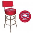 NHL Montreal Canadians Padded Bar Stool with Back