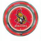 NHL Ottawa Senators Neon Clock - 14 inch Diameter