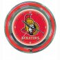 NHL Ottawa Senators Neon Clock - 14 inch Diameter