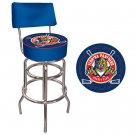 NHL Florida Panthers Padded Bar Stool with Back