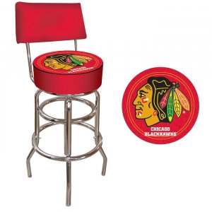 NHL Chicago Blackhawks Bar Stool with Back