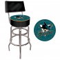 NHL San Jose Sharks Padded Bar Stool with Back