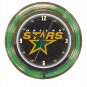 NHL Dallas Stars Neon Clock - 14 inch Diameter