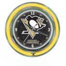 NHL Pittsburgh Penguins Neon Clock - 14 inch Diameter
