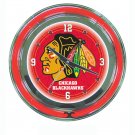 NHL Chicago Blackhawks Neon Clock - 14 inch Diameter