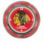 NHL Chicago Blackhawks Neon Clock - 14 inch Diameter