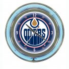 NHL Edmonton Oilers Neon Clock - 14 inch Diameter