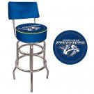 NHL Nashville Predators Padded Bar Stool with Back