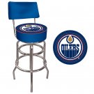 NHL Edmonton Oilers Padded Bar Stool with Back