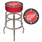 NHL Vintage Detroit Redwings Padded Bar Stool
