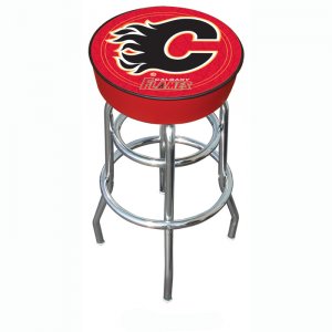 NHL Calgary Flames Padded Bar Stool