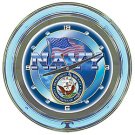 United States Navy Neon Clock - 14 inch Diameter