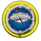 Las Vegas Neon Clock - 14 inch Diameter