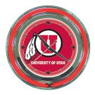 University of Utah Neon Clock - 14 inch Diameter