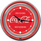 Large Deluxe Coca Cola Neon Clock - Two Neon Rings