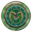 Colorado State University Neon Clock - 14 inch Diameter