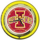 Iowa State University Neon Clock - 14 Inch Diameter