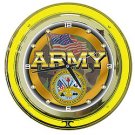 United States Army Neon Clock - 14 inch Diameter