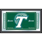 Tulane University Logo and Mascot Framed Mirror