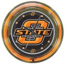 Oklahoma State University Neon Clock - 14 inch Diameter