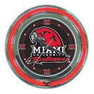Miami University, Ohio Neon Clock - 14 inch Diameter
