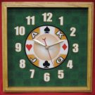 12x12 Square Casino Wall Clock Oak