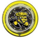Wichita State University Neon Clock - 14 inch Diameter