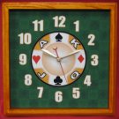 12x12 Square Casino Wall Clock Mahogany