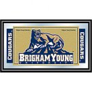 BYU Logo and Mascot Framed Mirror