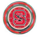 North Carolina State Neon Clock - 14 inch Diameter