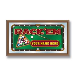 Rack'em Personalized Billiards Mirror