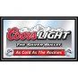 Coors Light Wood Framed Mirror BIG 15 x 26 inches