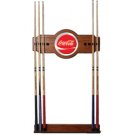 Coca Cola 2 piece Wood and Mirror Wall Cue Rack