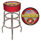 US Marine Corp Padded Bar Stool