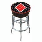 Four Aces Diamond Logo Padded Bar Stool