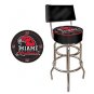 Miami University Ohio Padded Bar Stool with Back