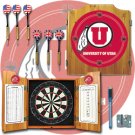 University of Utah Dart Cabinet with Darts and Board