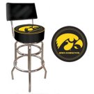 University of Iowa Padded Bar Stool with Back