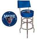 University of Maine Padded Bar Stool with Back
