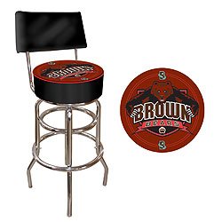 Brown University Padded Bar Stool with Back