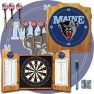University of Maine Dart Cabinet with Darts and Board