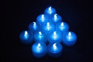 whole sale 144 Blue flicker LED TEA LIGHT WEDDING PARTY CANDLE PARTY CHRISTMAS