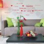I Love You World Language Home Decor Wall Words Sticker--188