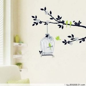 bird flower tree    Home Decor Wall Sticker