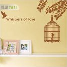 birdcage leaf home Decor Wall Sticker
