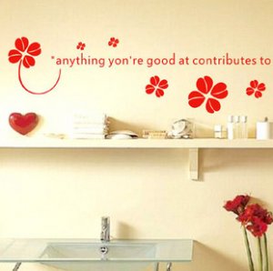 Wall Words Quotes Sticker Decals Sayings with leaves