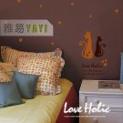 two cats Home Decor Wall Sticker wall decal