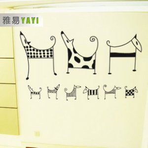 Cute dogs Decor Wall Sticker wall decal 40"*20"