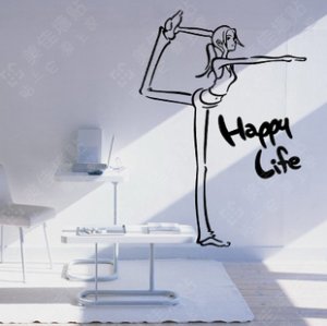 Yoga girl Decor Wall Sticker wall decal 33"*23"